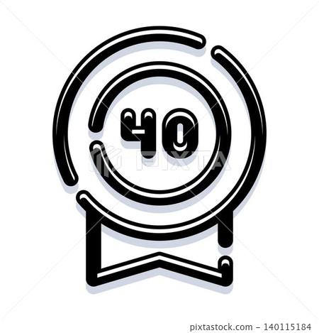Award medal 40 forty line icon design Award medal 40 forty line icon design 140115184