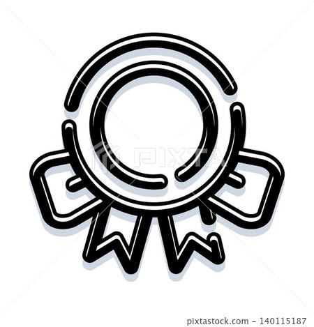 Award medal icon outlining success achievement and honor Award medal icon outlining success achievement and honor 140115187