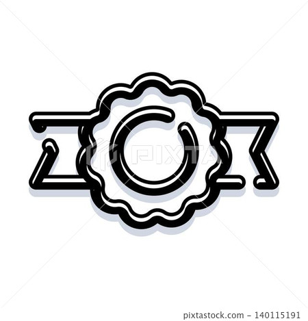 Quality certification badge with empty center 140115191