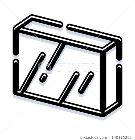 Outline geometric box container 3d icon 140115293