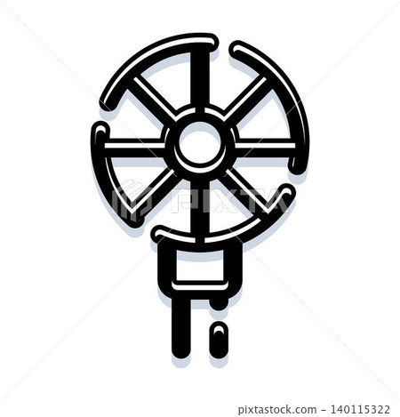 Mechanical gear wheel icon industrial concept design Mechanical gear wheel icon industrial concept design 140115322