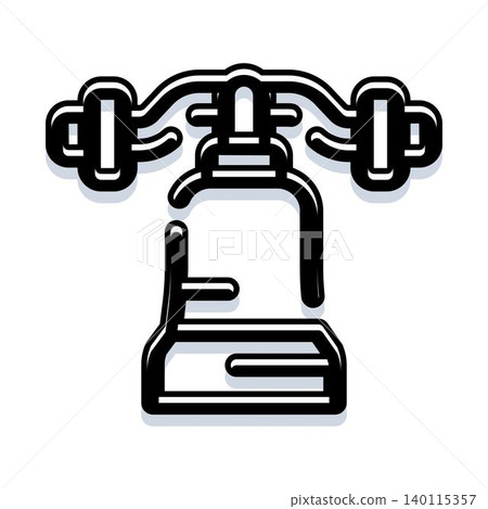 Liberty bell symbolizing freedom line art icon Liberty bell symbolizing freedom line art icon 140115357