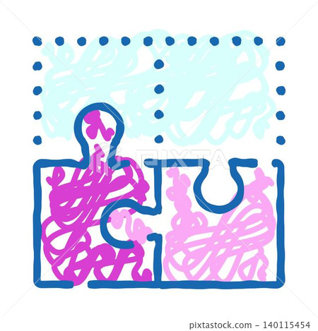Connecting two puzzle pieces creating understanding solution Connecting two puzzle pieces creating understanding solution 140115454