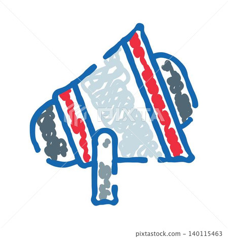 Megaphone announcing important communication marketing message Megaphone announcing important communication marketing message 140115463