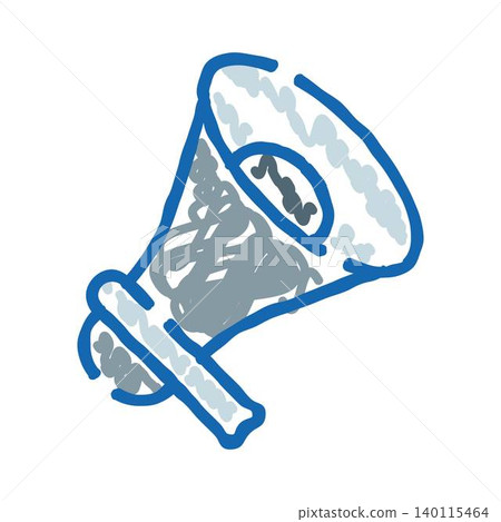 Announcing important news using a hand drawn megaphone symbol Announcing important news using a hand drawn megaphone symbol 140115464