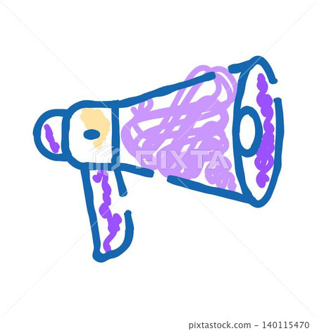 Megaphone icon broadcasting important announcement message Megaphone icon broadcasting important announcement message 140115470