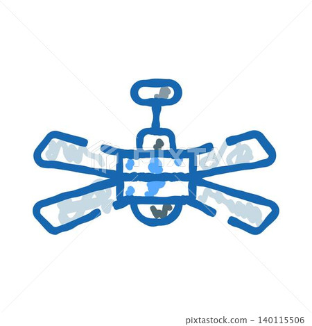 Ceiling fan doodle providing air movement and cooling 140115506