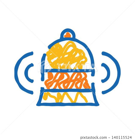 Warming food under dome preparing meal service Warming food under dome preparing meal service 140115524