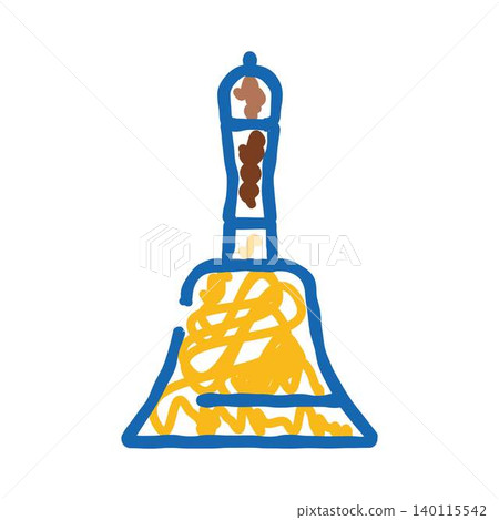 Hand bell line art doodle ringing drawing Hand bell line art doodle ringing drawing 140115542