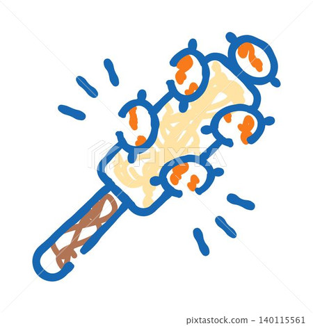Drawing of a spiked mace weapon concept Drawing of a spiked mace weapon concept 140115561