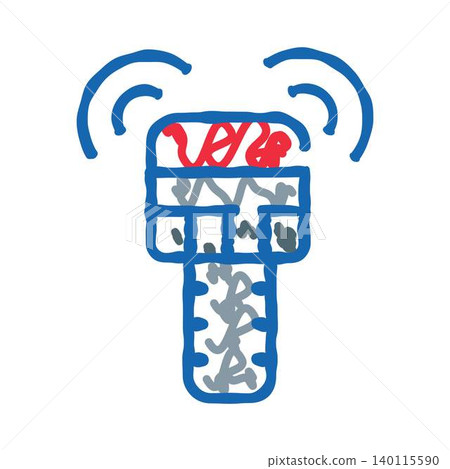 Wireless signal device transmitting network communication doodle Wireless signal device transmitting network communication doodle 140115590
