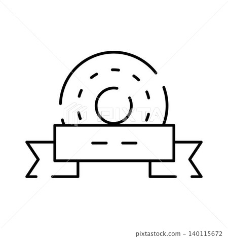 Award medal or badge with blank ribbon Award medal or badge with blank ribbon 140115672
