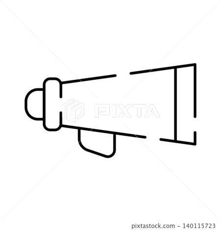 Megaphone icon broadcasting important news announcement Megaphone icon broadcasting important news announcement 140115723