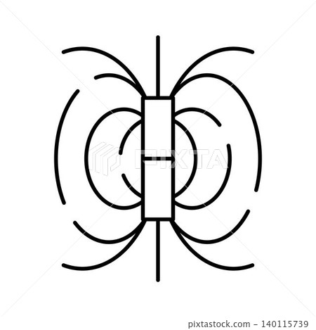 Magnetic field lines illustrating electromagnetism physics concept Magnetic field lines illustrating electromagnetism physics concept 140115739