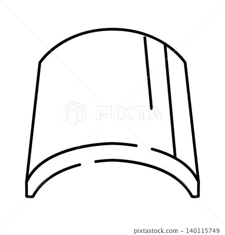 Clay barrel roof tile element construction material Clay barrel roof tile element construction material 140115749