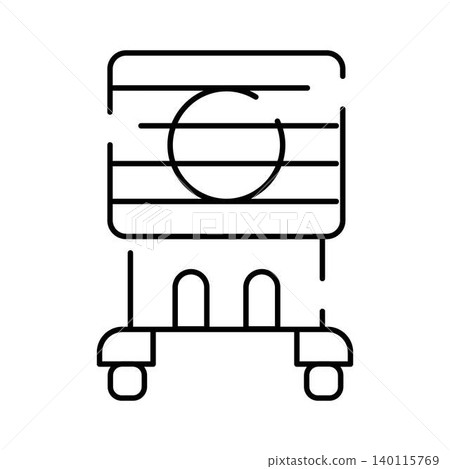 Portable air conditioner line art cooling appliance Portable air conditioner line art cooling appliance 140115769