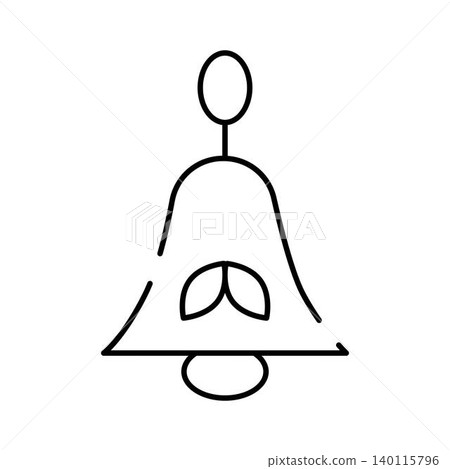 Bell with leaf, promoting mindfulness and wellness Bell with leaf, promoting mindfulness and wellness 140115796