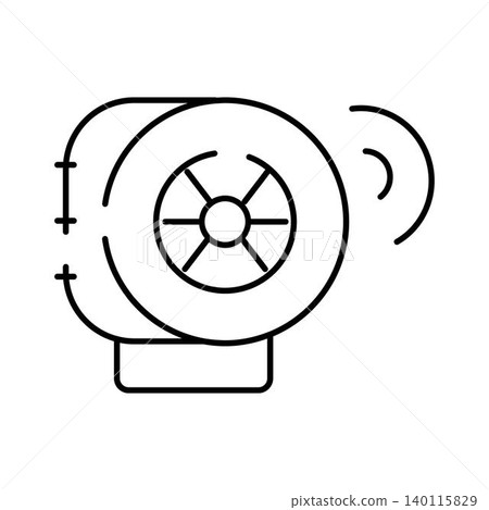 Emergency alarm siren line art icon concept Emergency alarm siren line art icon concept 140115829