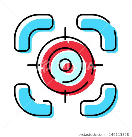 Target icon aiming for business success strategy Target icon aiming for business success strategy 140115838