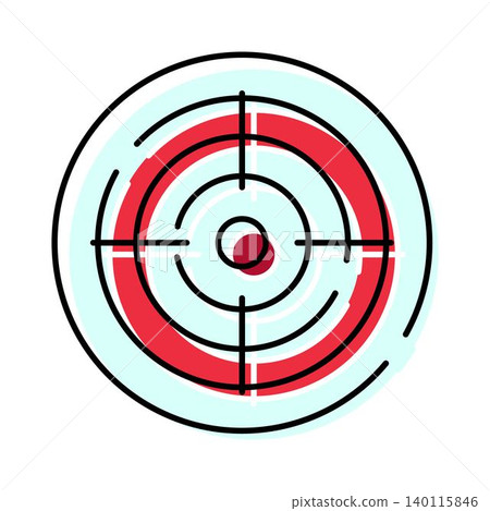 Target with crosshairs representing aim and objective 140115846