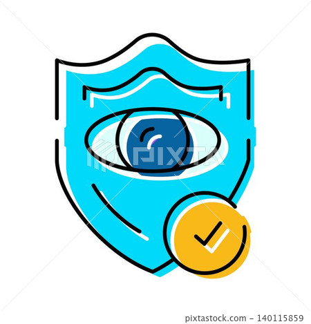Shield protecting eye for cyber security verification Shield protecting eye for cyber security verification 140115859