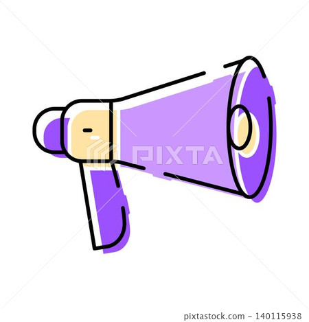 Megaphone amplifying communication and making announcements Megaphone amplifying communication and making announcements 140115938