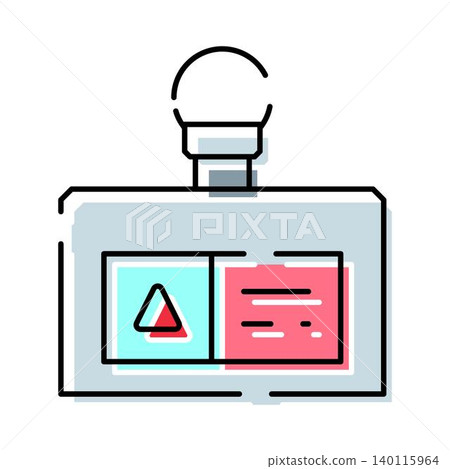 Access card identity verification security badge icon Access card identity verification security badge icon 140115964