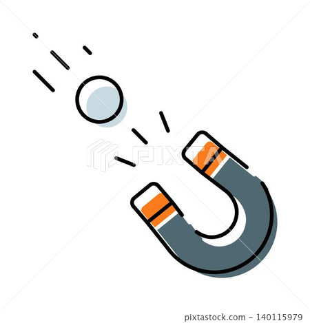 Magnet attracting metal item creating strong connection Magnet attracting metal item creating strong connection 140115979
