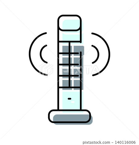 Tower fan circulating cool air for ventilation Tower fan circulating cool air for ventilation 140116006
