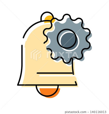 Notification bell setting alert configuration icon Notification bell setting alert configuration icon 140116013