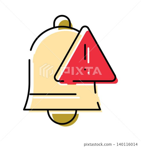 Bell ringing with warning attention error message icon Bell ringing with warning attention error message icon 140116014