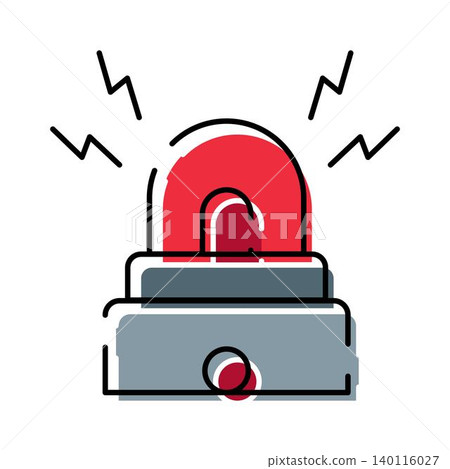 Red flashing emergency alarm light concept Red flashing emergency alarm light concept 140116027