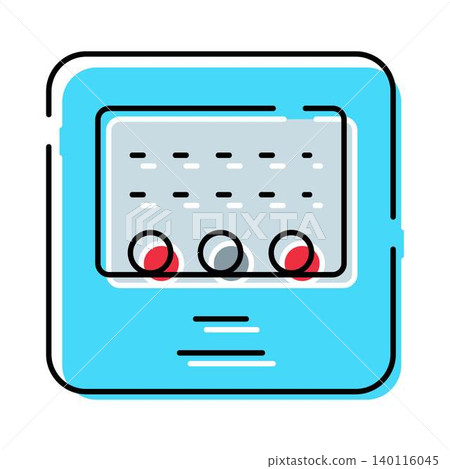 Electric meter measuring energy consumption appliance icon Electric meter measuring energy consumption appliance icon 140116045