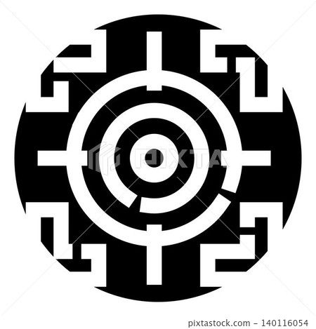 Black sun symbol of paganism and occultism 140116054