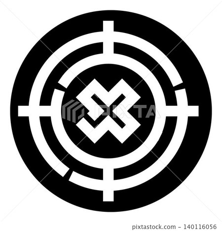 Target aiming crosshair symbol black background 140116056