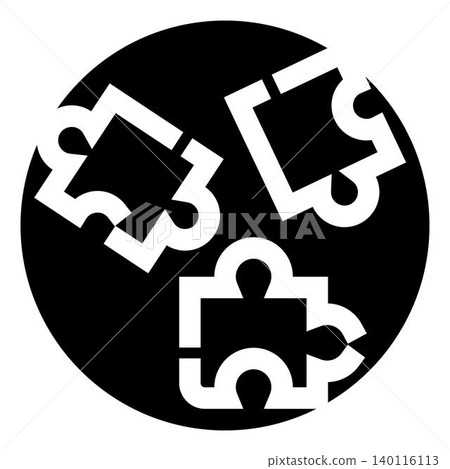 Puzzle pieces creating a solution and connection symbol Puzzle pieces creating a solution and connection symbol 140116113