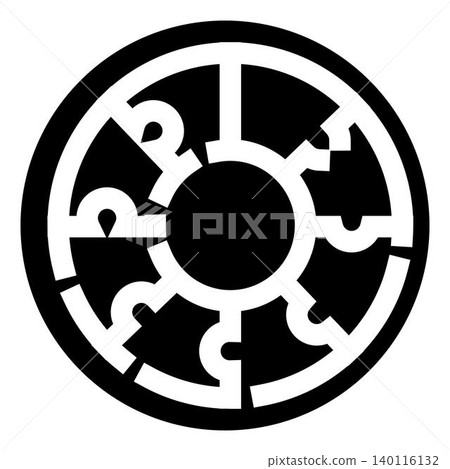 Abstract intricate circular geometric pattern labyrinth mandala 140116132
