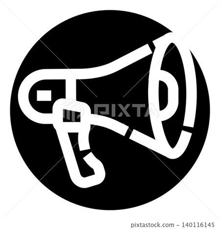 Megaphone icon broadcasting important announcement and communication Megaphone icon broadcasting important announcement and communication 140116145