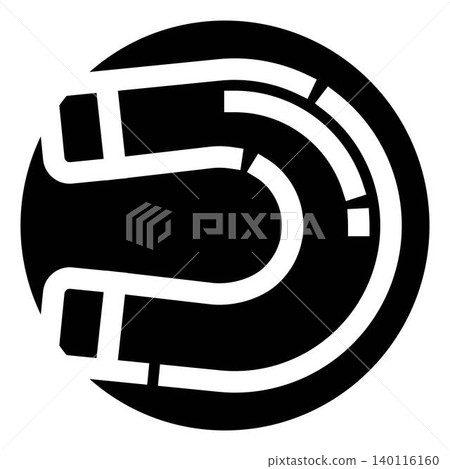 Horseshoe magnet creating magnetic field lines concept Horseshoe magnet creating magnetic field lines concept 140116160