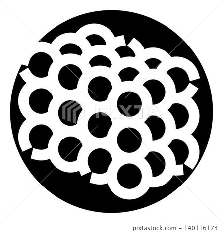 Interconnected white circles creating abstract pattern Interconnected white circles creating abstract pattern 140116173
