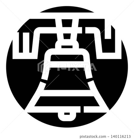 Liberty bell icon symbolizing american independence and freedom Liberty bell icon symbolizing american independence and freedom 140116213