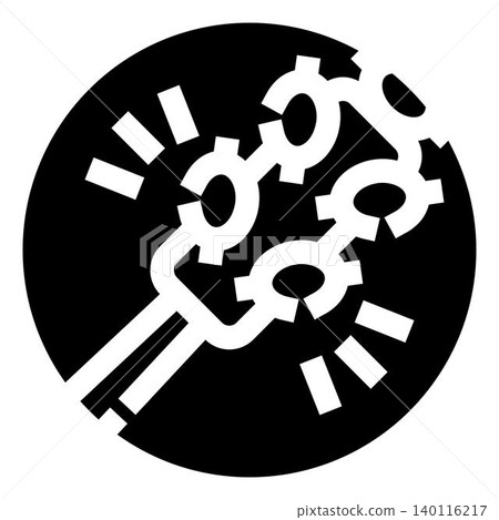 Broken chain creating concept of freedom and liberation Broken chain creating concept of freedom and liberation 140116217