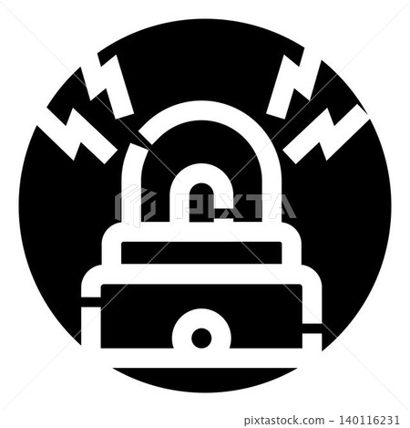Emergency siren alarm warning pictogram design icon Emergency siren alarm warning pictogram design icon 140116231