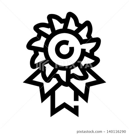 Achievement award ribbon badge icon design Achievement award ribbon badge icon design 140116290
