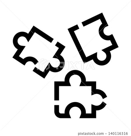 Puzzle pieces outlining solving connection logic and strategy Puzzle pieces outlining solving connection logic and strategy 140116316