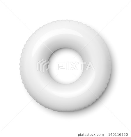 Vector 3d White Inflatable Swim Ring Isolated. Blank White Pool Float. Inflatable Rubber Tube for Summer Beach and Pool Design. Realistic Swim Ring Mockup Vector 3d White Inflatable Swim Ring Isolated. Blank White Pool Float. Inflatable Rubber Tube for Summer Beach and Pool Design. Realistic Swim Ring Mockup 140116330