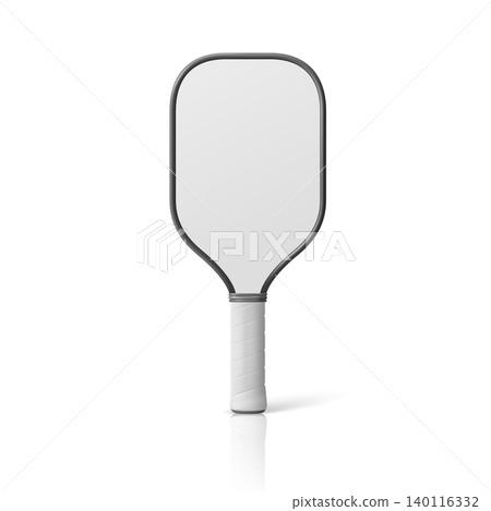 Vector Realistic Pickleball Paddle with Reflection. Blank Pickleball Paddle Isolated. White Sports Paddle for Pickleball Game. Realistic Pickleball Equipment, Front View Vector Realistic Pickleball Paddle with Reflection. Blank Pickleball Paddle Isolated. White Sports Paddle for Pickleball Game. Realistic Pickleball Equipment, Front View 140116332
