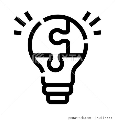 Light bulb puzzle piece forming new idea solution Light bulb puzzle piece forming new idea solution 140116333