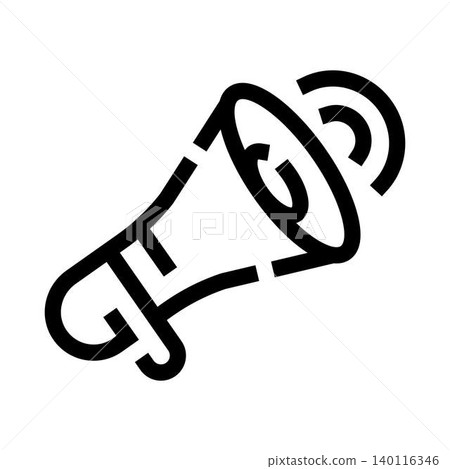 Loudspeaker megaphone icon broadcasting important message Loudspeaker megaphone icon broadcasting important message 140116346