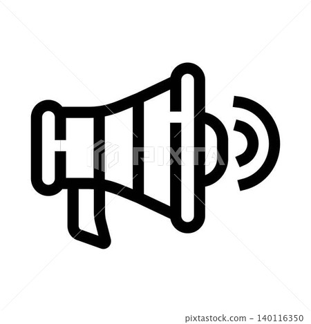 Megaphone icon broadcasting announcement marketing communication concept 140116350